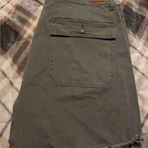Olive Green Cargo Skirt